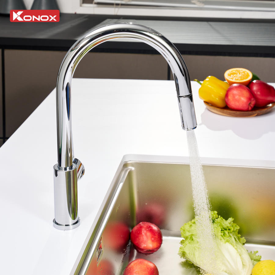 Vòi rửa bát dây rút Alto Smart Chrome - ảnh 8