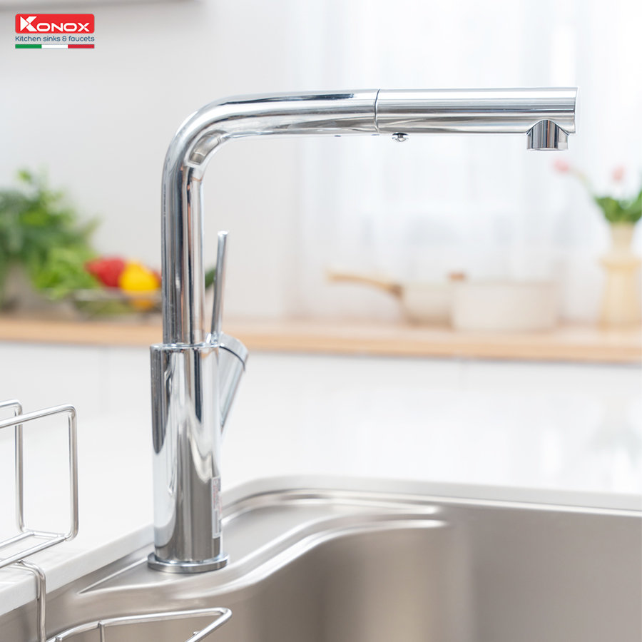 Vòi rửa bát dây rút Artan Chrome - ảnh 4