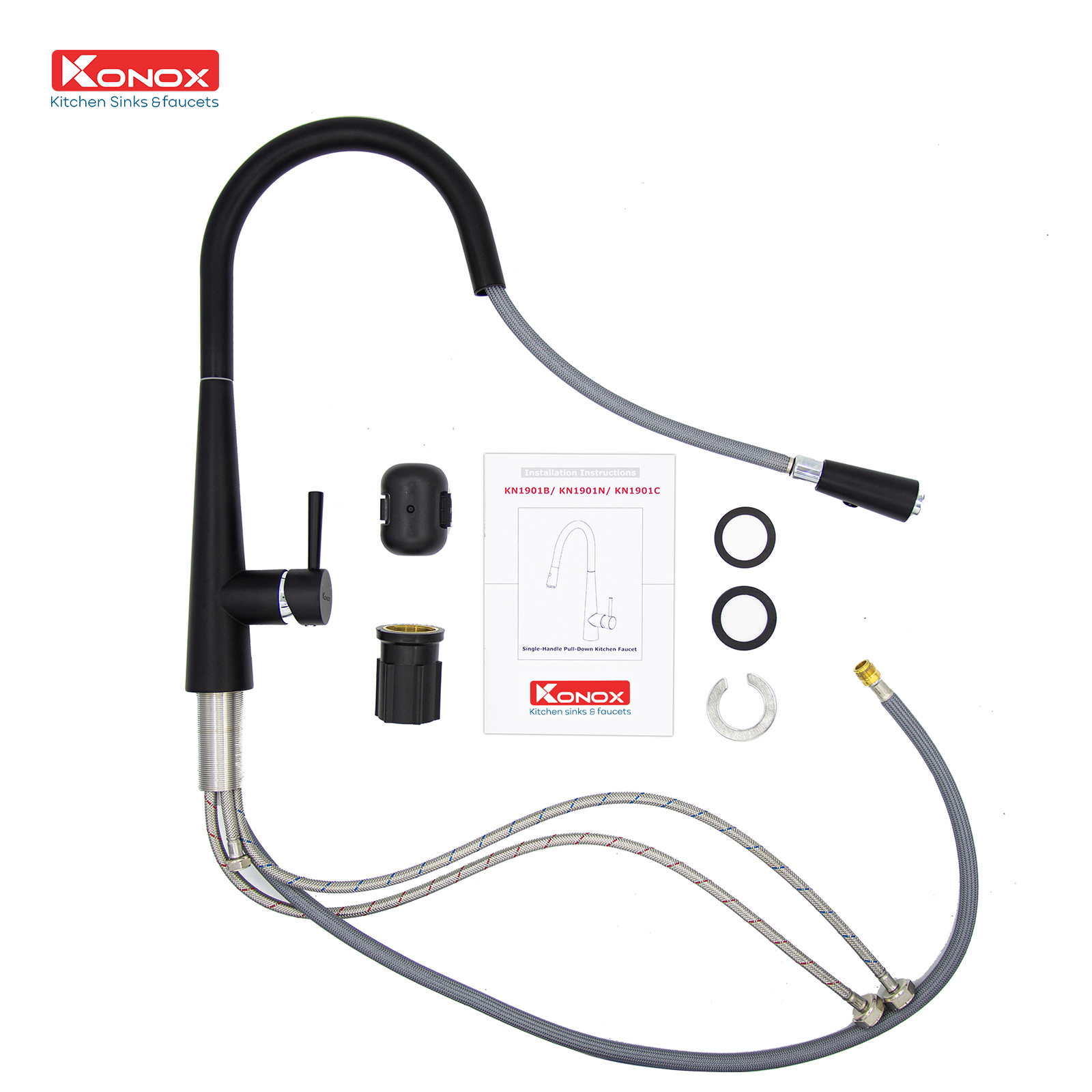 Vòi rửa bát dây rút KN1901B - ảnh 3