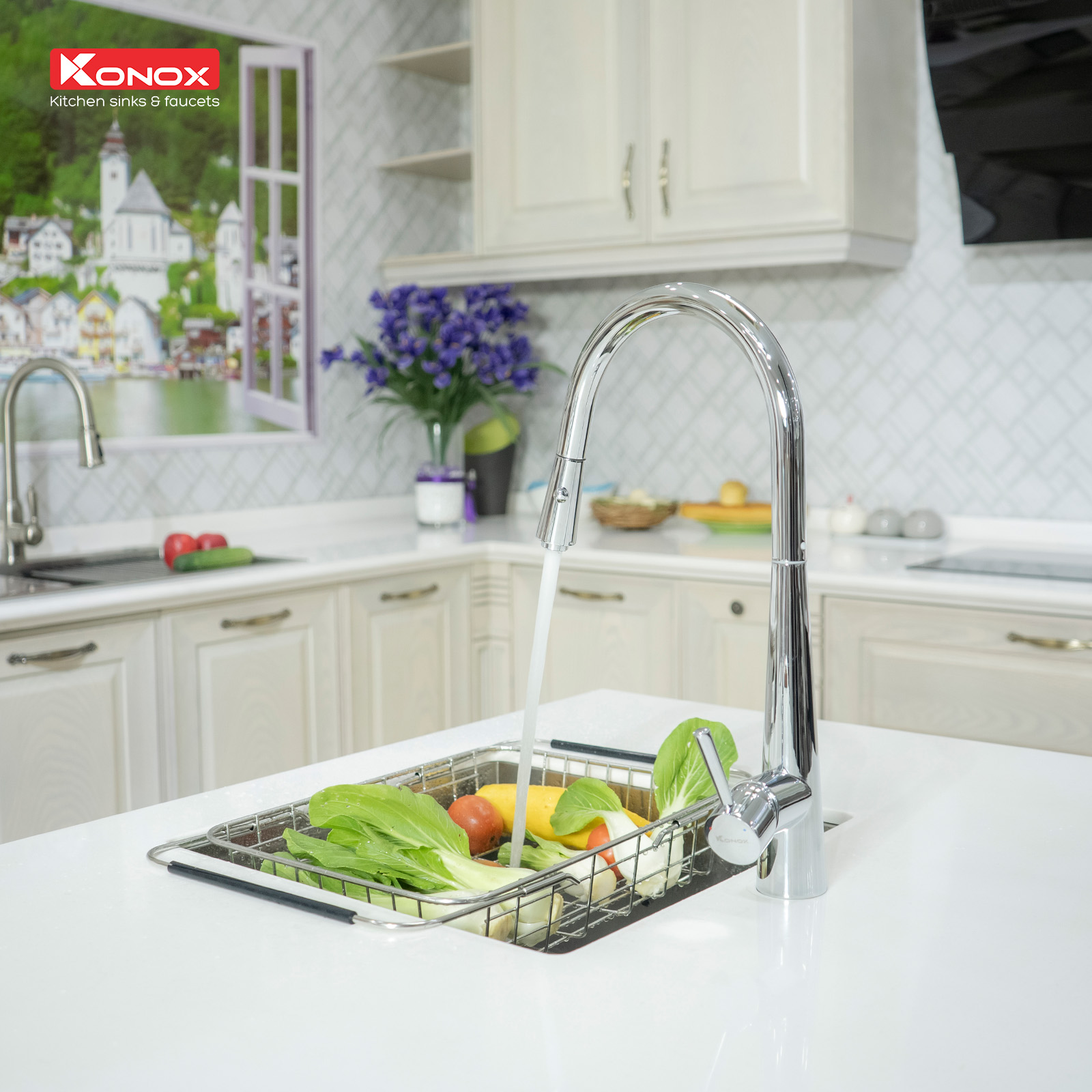 Vòi rửa bát dây rút KN1901C - ảnh 4
