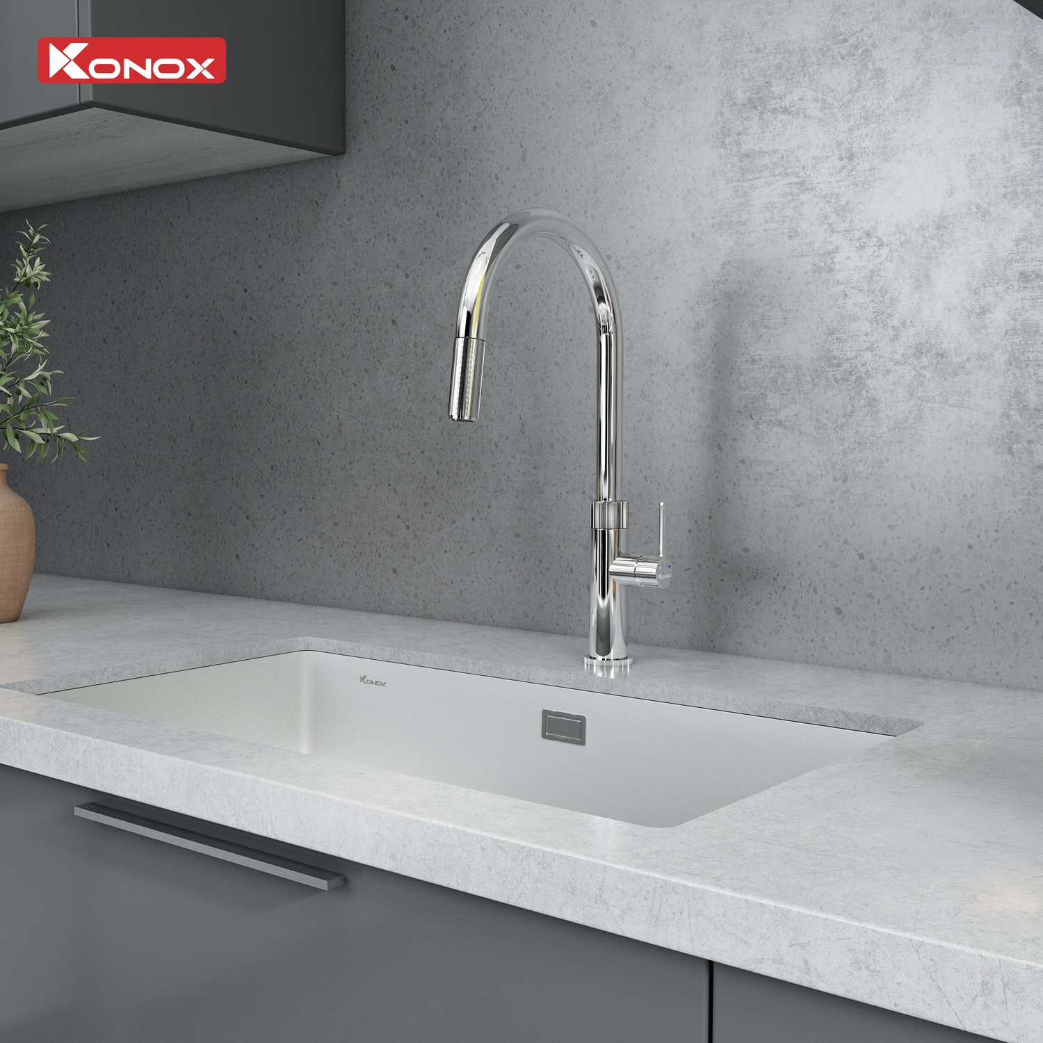 Vòi rửa bát dây rút Lasi Chrome - ảnh 3