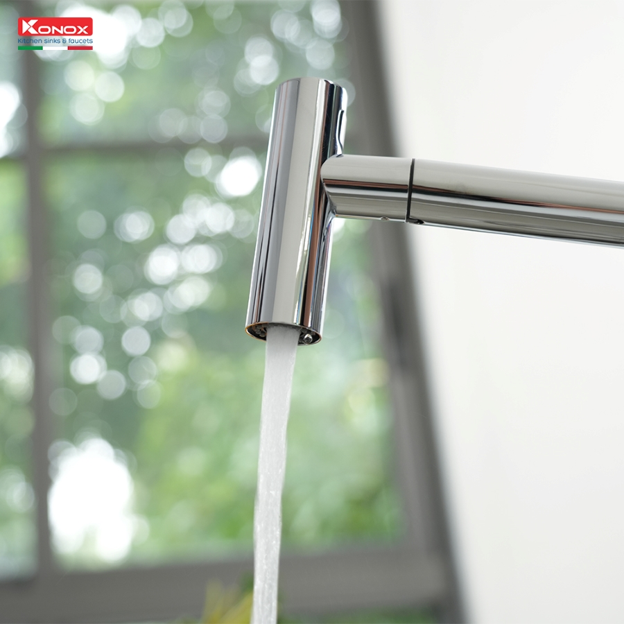 Vòi rửa bát dây rút Volta Chrome - ảnh 8
