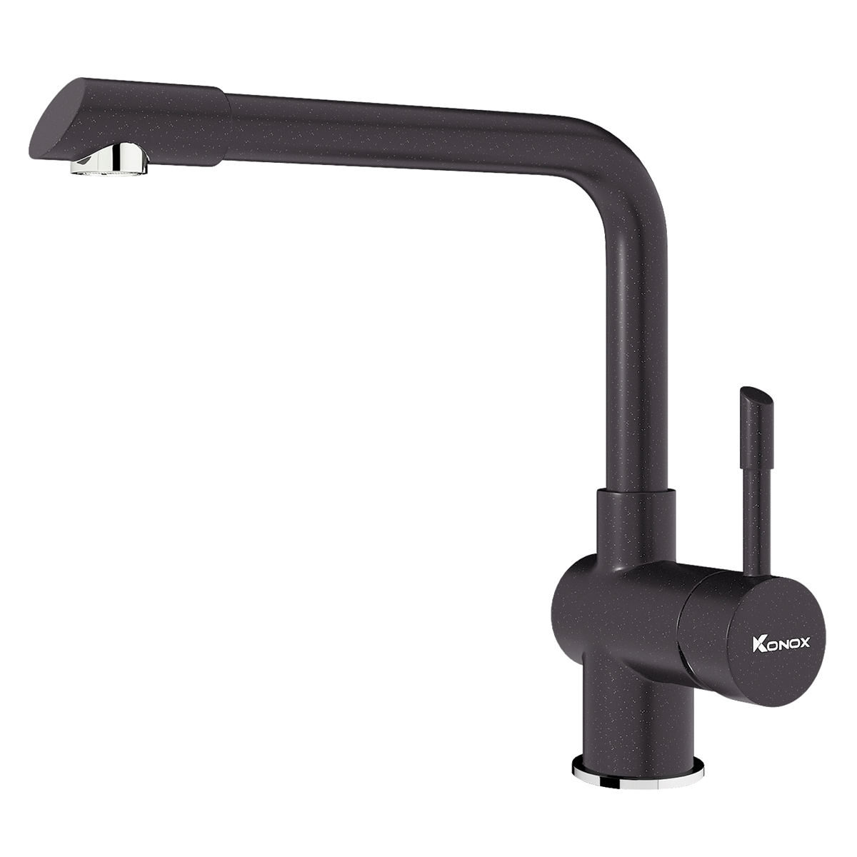 Vòi rửa bát nóng lạnh Konox Felix Black – mạ PVD vân đá đen