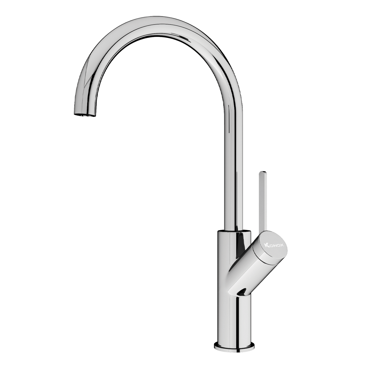 Vòi rửa bát nóng lạnh Konox Modo Chrome – cổ cao 400 mm sáng bóng
