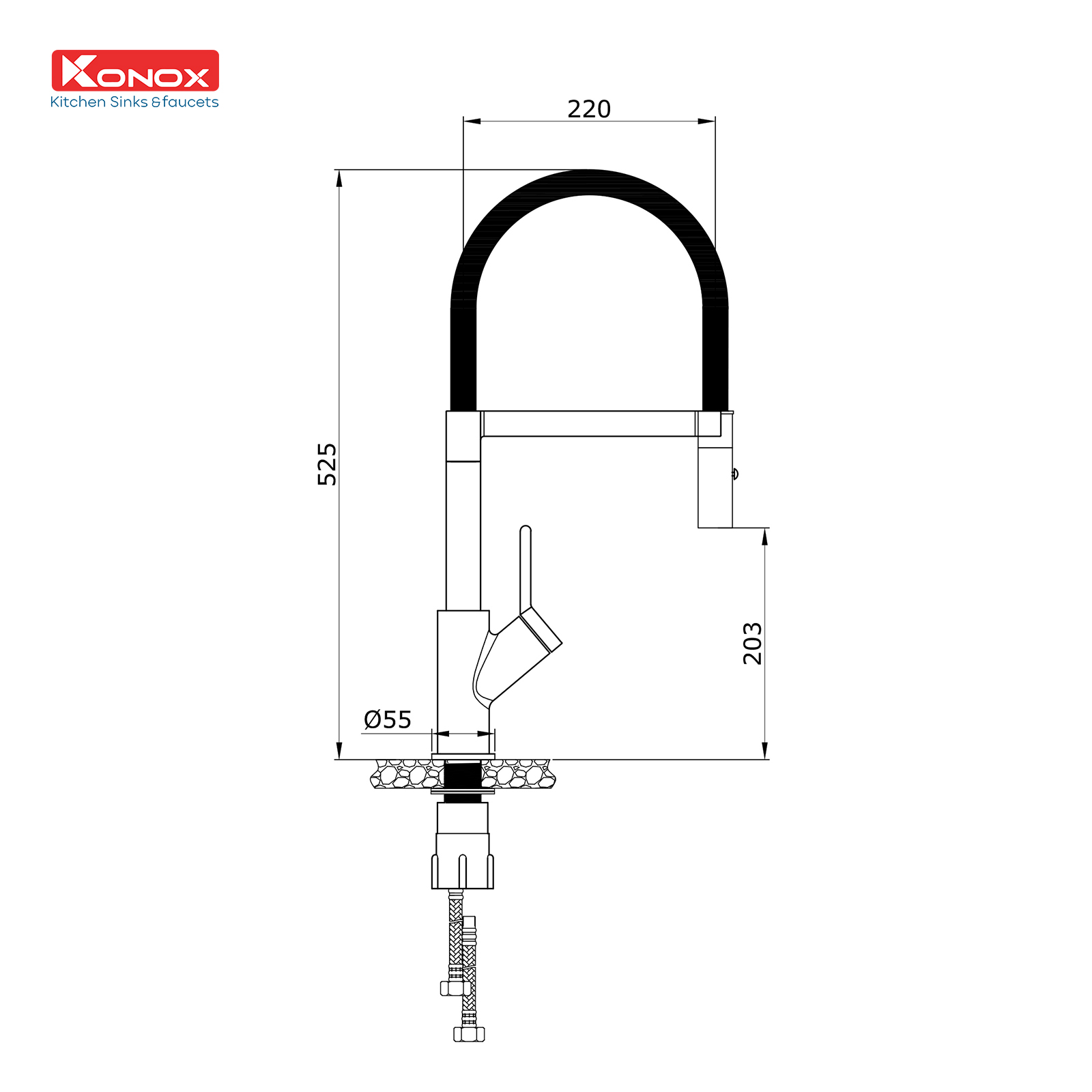 Vòi rửa bát thân mềm Bian - ảnh 2
